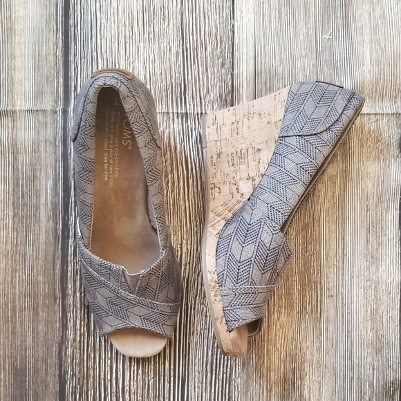 Toms Shoes - TOMS Canvas Spadrille Wedge